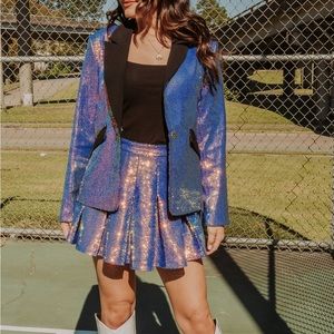 Queen Of Sparkles Copper Sequin Skort - Size Small